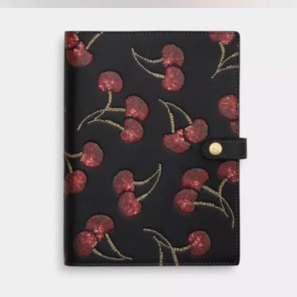 Coach Notebook With Cherry Print - Picture 2 of 2